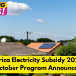 South Africa Electricity Subsidy 2025 – New October Program Announced