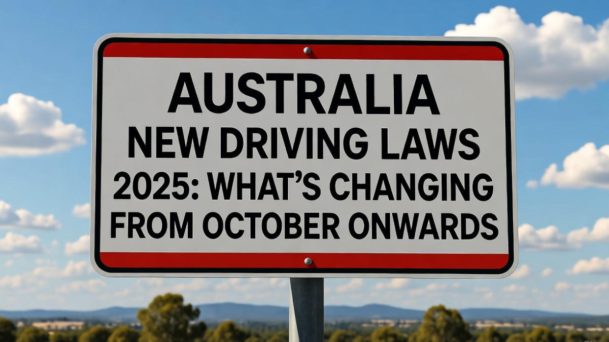 Australia New Driving Laws 2025: What’s Changing from October Onwards